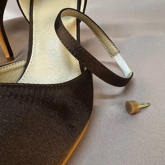 Allegra K- Women’s Satin Pointed Toe (detachable 🎀)Heels (9)‼️NIB‼️🤎 - Picture 10 of 12